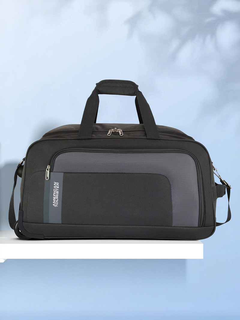 American Tourister AMERICAN TOURISTER 78 L Strolley Duffel Bag - CAMP WHEEL 65cm - Grey - Large Capacity
