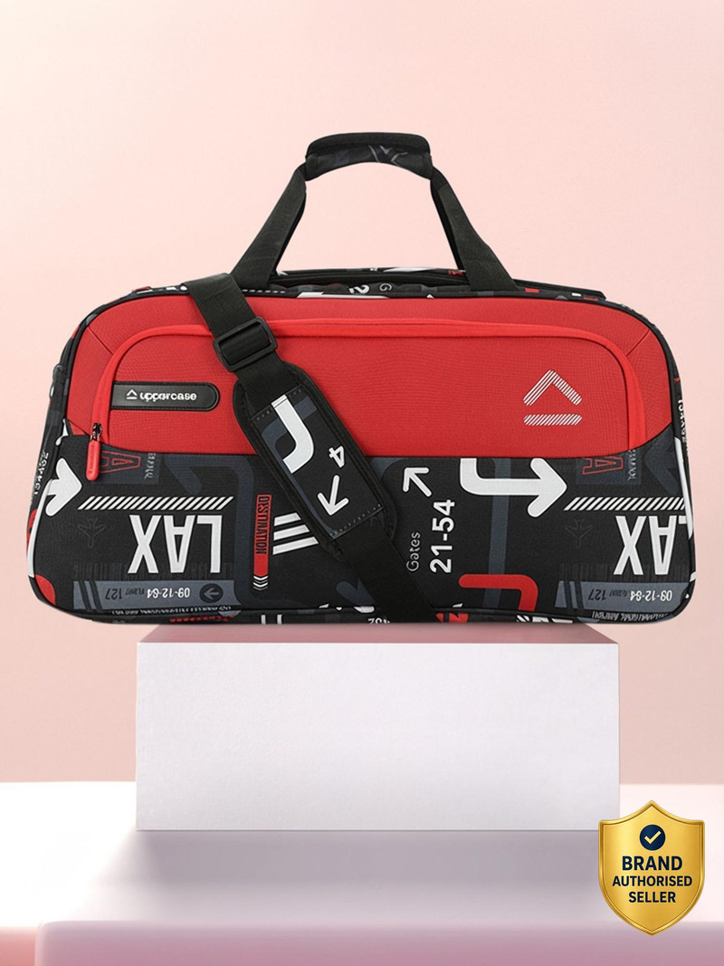Uppercase 44 L Hand Duffel Bag - JFK for Men & Women PVC Pocket Inside - Red - Large Capacity