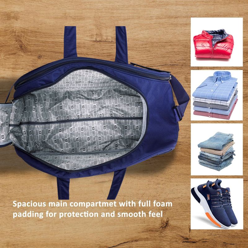 Frontsy Premium Stylish Trolley Duffel Bag Blue Large - Image 4