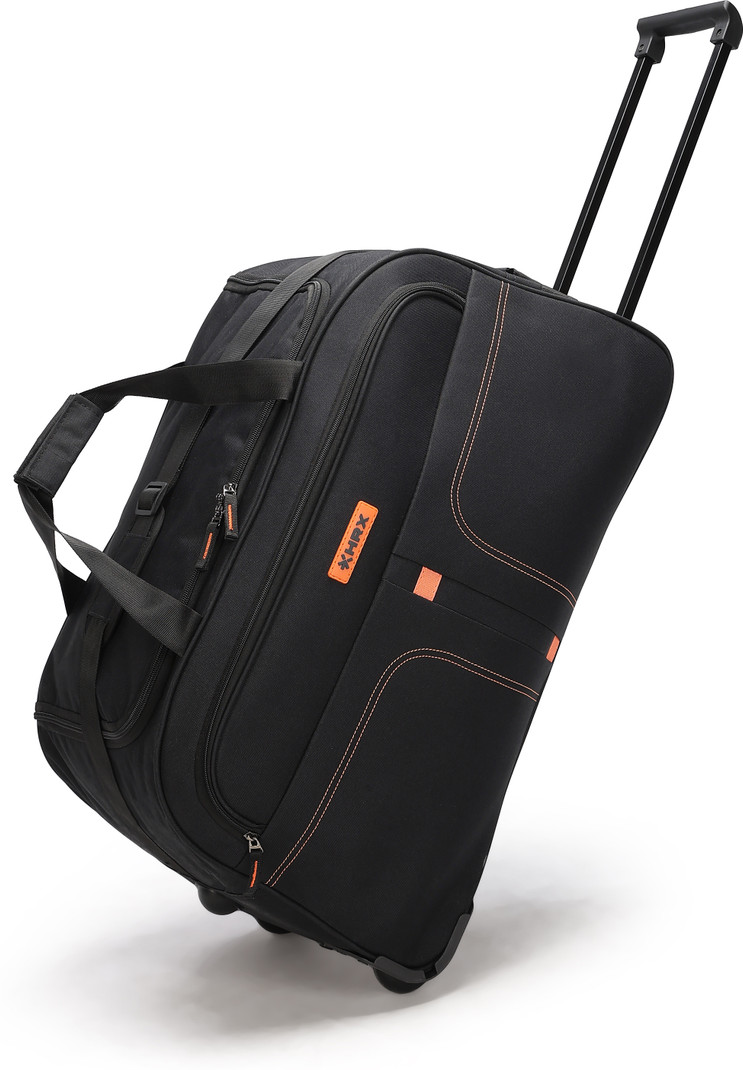 HRX HRX 62 L Strolley Duffel Bag - Overdrive Wheel Base - Black - Large Capacity