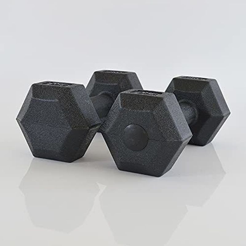 KSP Elite 2kg Hex Shape PVC Dumbbells 2pcs - Image 5