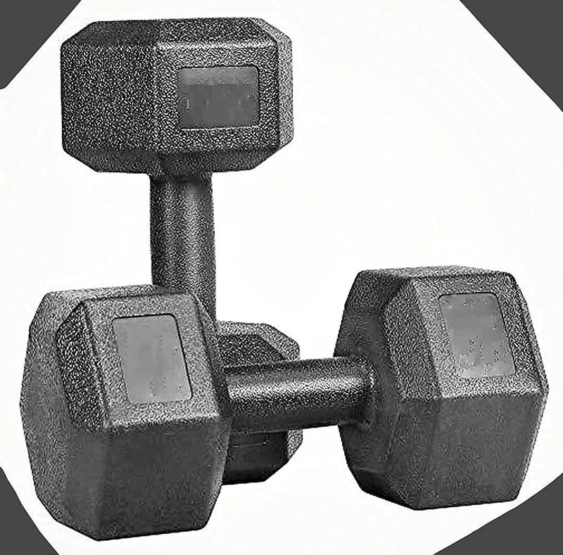 KSP Elite 2kg Hex Shape PVC Dumbbells 2pcs - Image 4