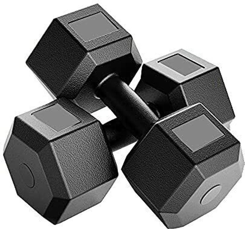 KSP Elite 2kg Hex Shape PVC Dumbbells 2pcs - Image 2