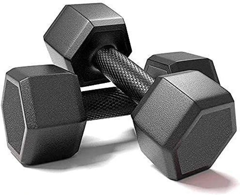 KSP Elite 2kg Hex Shape PVC Dumbbells 2pcs - Image 3