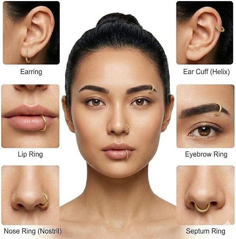aAVC ENTERPRISES Stylish Non-Piercing Earings Stainless Steel Clip-on Earring - Image 5