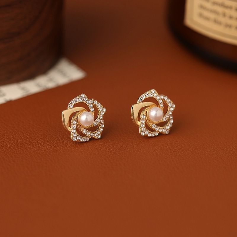 Kradhika Gold Plated Crystal Swan Earrings Combo Set - Image 6