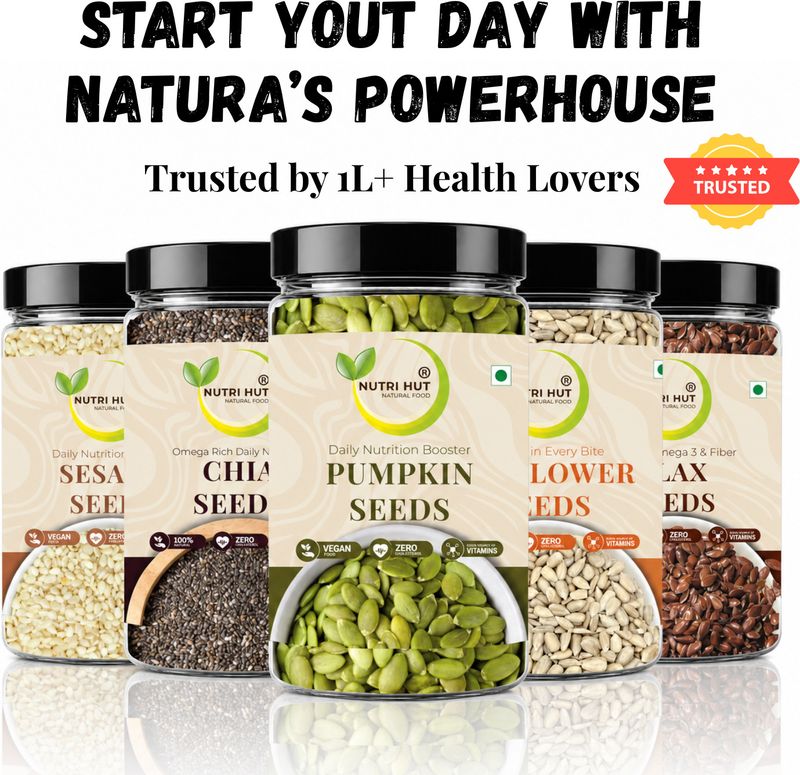 Nutri Hut Premium Seeds Combo Pack, 5 Pack of 5 · 200 g (1 kg total) - Image 4