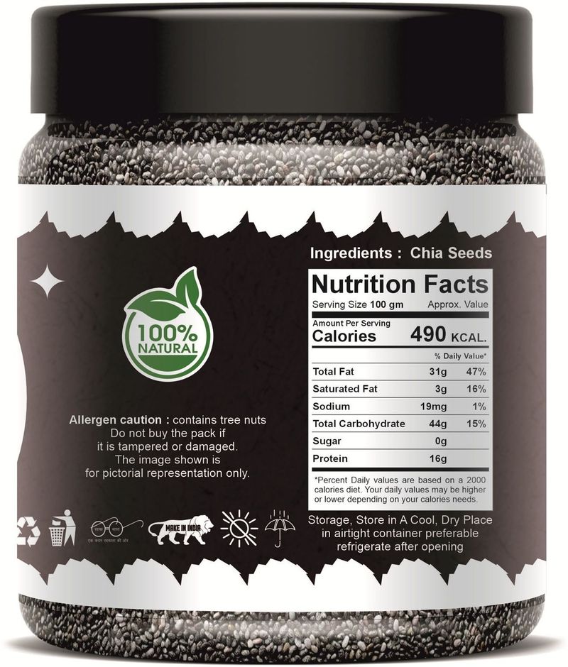 Nuterry Chia Seeds for Weight Loss 200g - Image 4