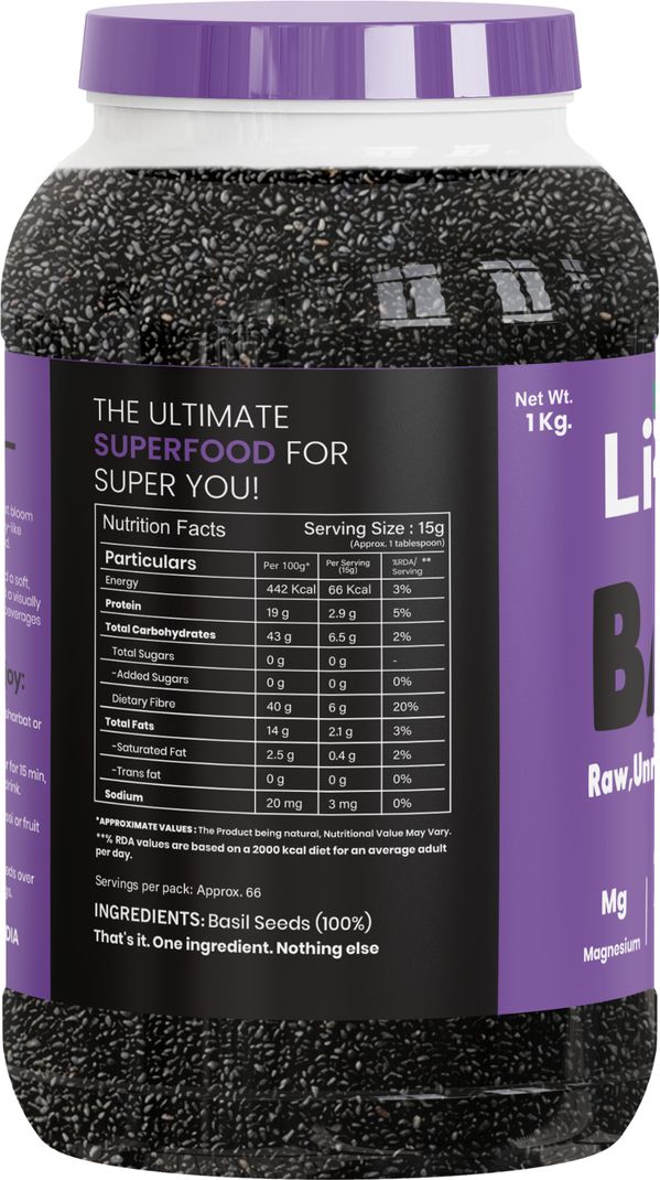 LIVYOR Raw Basil Seeds for Weight Loss - Image 4