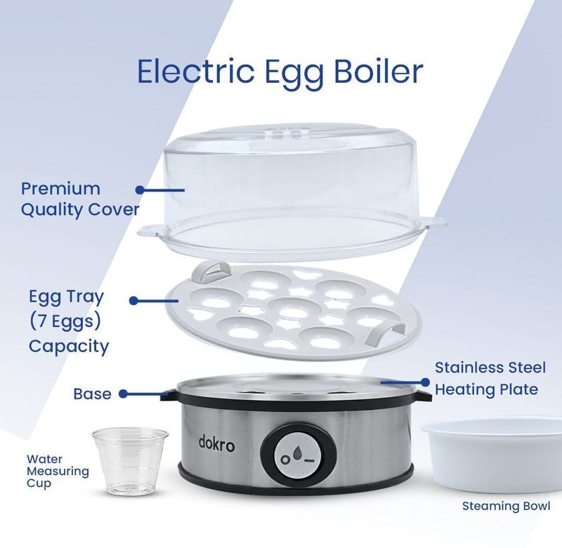dokro Electric Egg Boiler, 360-Watt, 7 Eggs - Image 5