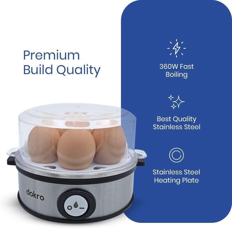 dokro Electric Egg Boiler, 360-Watt, 7 Eggs - Image 3