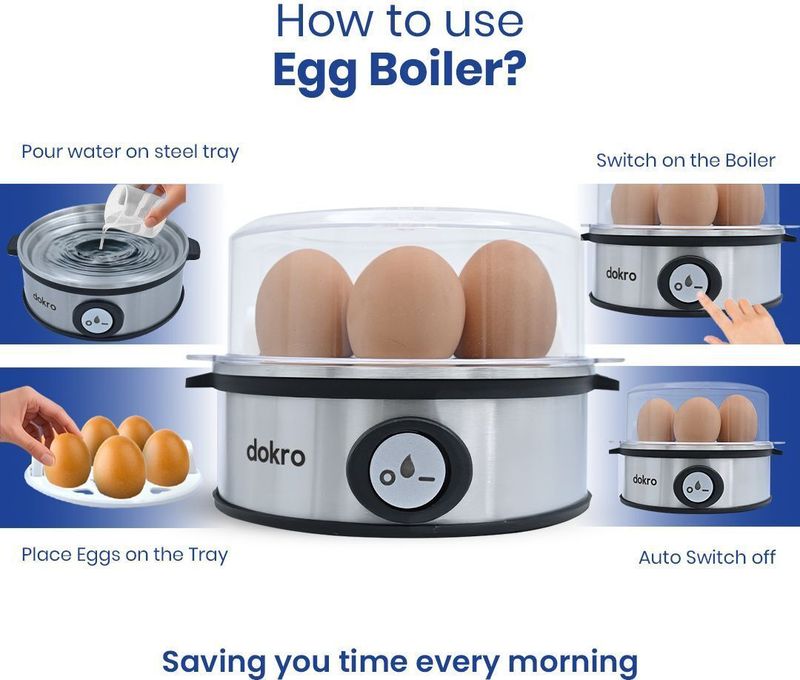 dokro Electric Egg Boiler, 360-Watt, 7 Eggs - Image 6