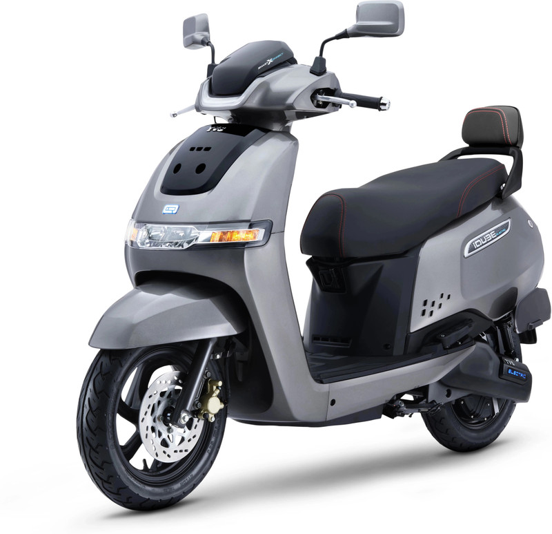 TVS iQube 3.5 kWh Booking for Ex-Showroom Price (With Charger, Starlight Blue + Beige)
