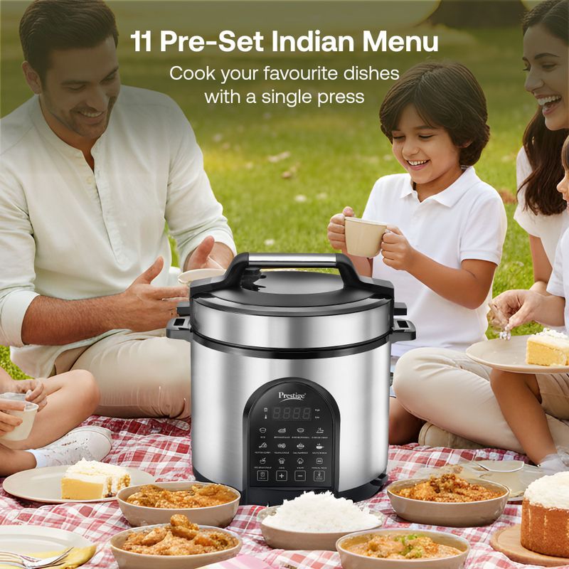 Prestige Smart Cook Electric Pressure Cooker 6L Silver - Image 5