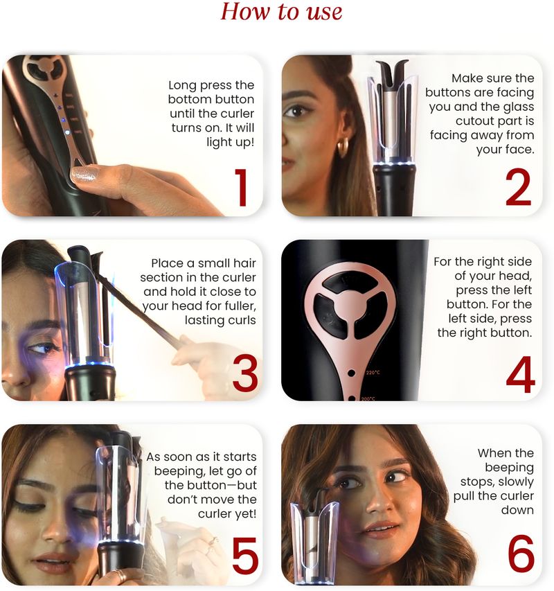 URBANYOG MakeMeeBold Automatic Hair Curler - Image 6