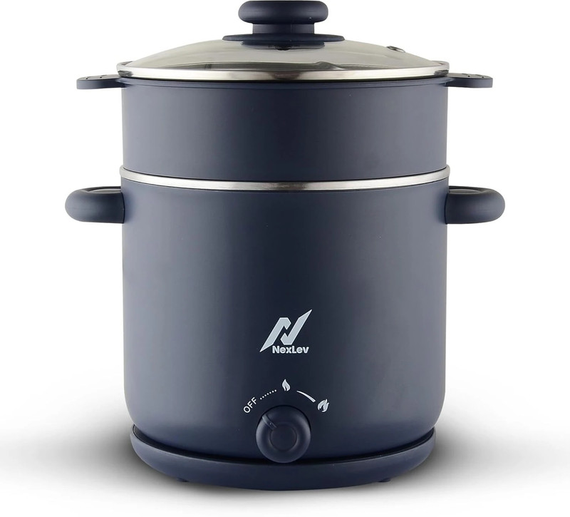 Nexlev KE-01 1.8L Stainless Steel Pot| 600W|Boil, Steam, Fry| Double Layered Body Multi Cooker Electric Kettle (1.8 L, Blue)