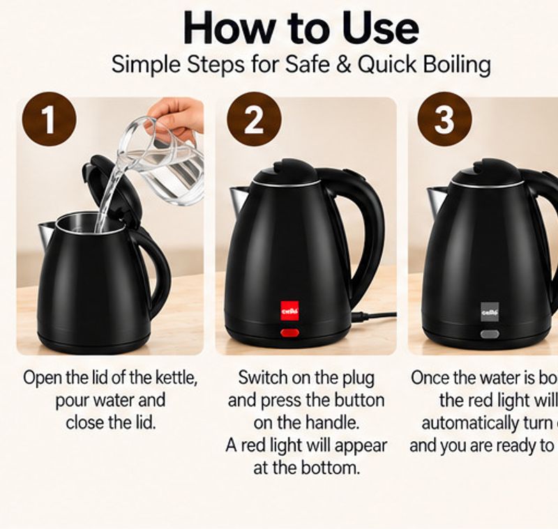 Cello Pluto 1350W Double Wall Cool Touch Kettle - Image 6