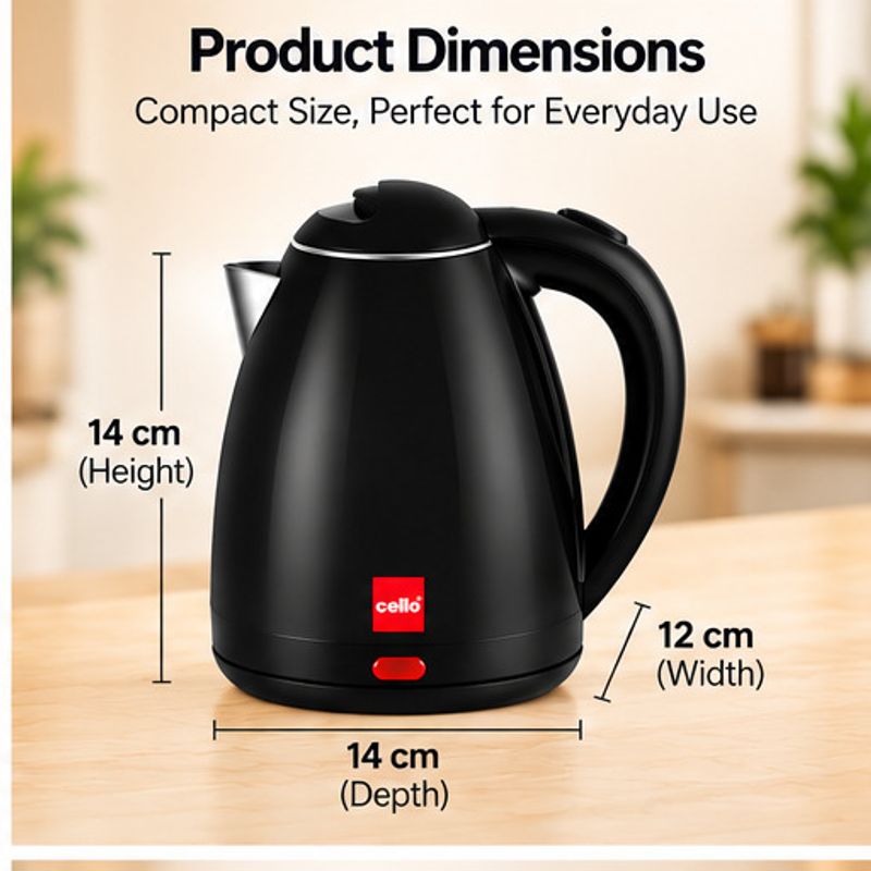 Cello Pluto 1350W Double Wall Cool Touch Kettle - Image 5