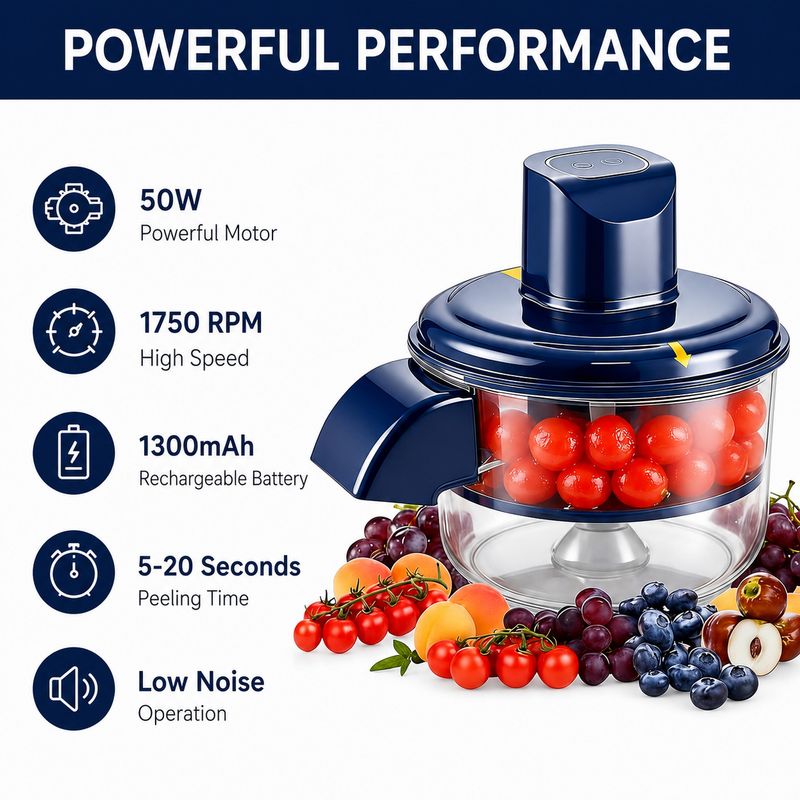 PRIDARSH Garlic Peeler Machine, Automatic Vegetable & Fruit Peeling Tool Electric Peeler - Image 5