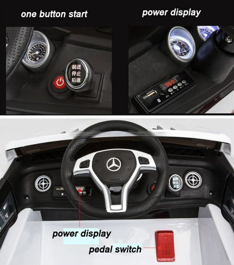 SBT Small Boy Toys Mercedes (1-6Yrs) WHITE battery car, Car for kids, Car for kids to drive Car Battery Operated Ride On (White) - Image 5