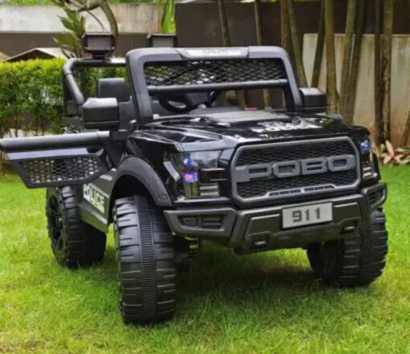 SmallBoyToys 4X4 Black Kids Jeep Battery Car - Image 5