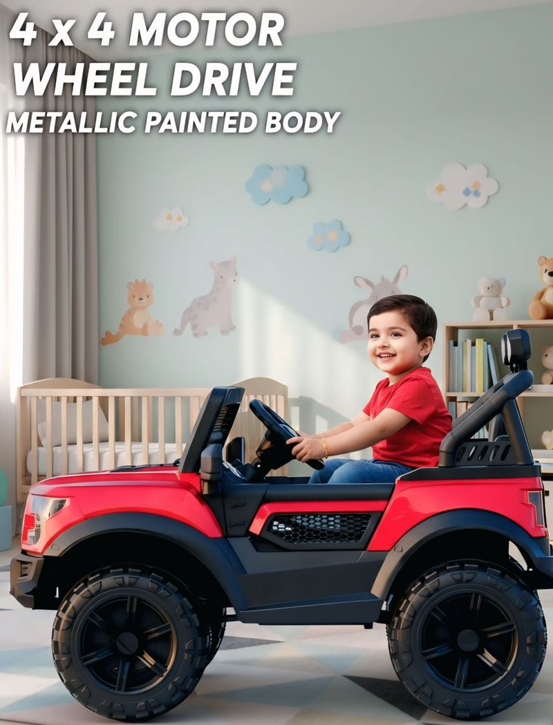 oh baby RED JEEP 4x4 Remote Control Car - Image 4