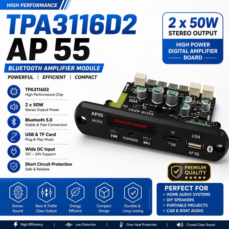 TPA3116D2 Gold-AP55 BT Stereo Power Digital Audio - Image 5