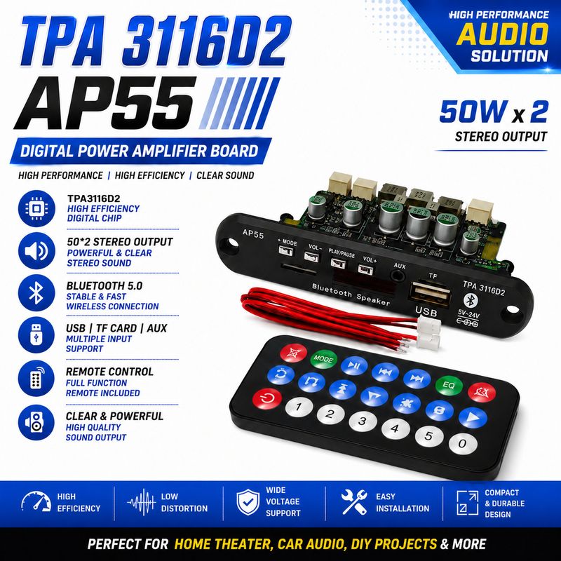 TPA3116D2 Gold-AP55 BT Stereo Power Digital Audio - Image 2