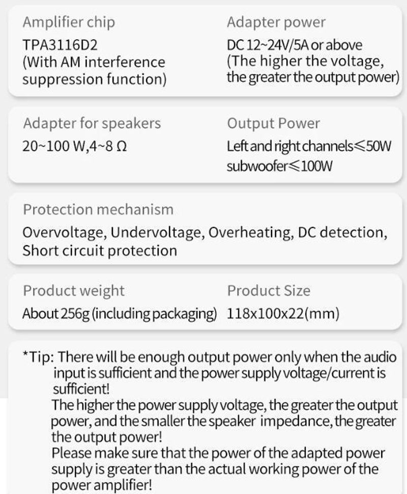 IOTaudios ZK-TB21 5.0 Power Amplifier 2*50W+100W - Image 6