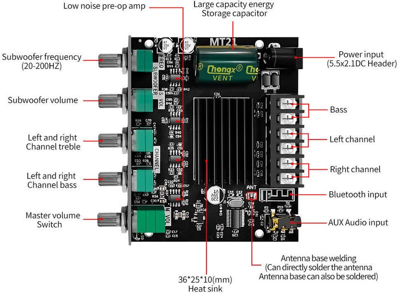 IOTaudios ZK-MT21 50W*2+100W Bluetooth Speaker - Image 5