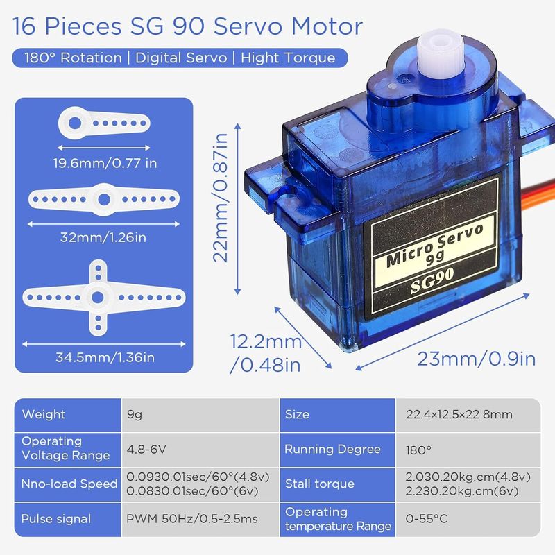 NEXT GEEK SG90 Servo Motor with HC-SR04 Ultrasonic Sensor - Image 5