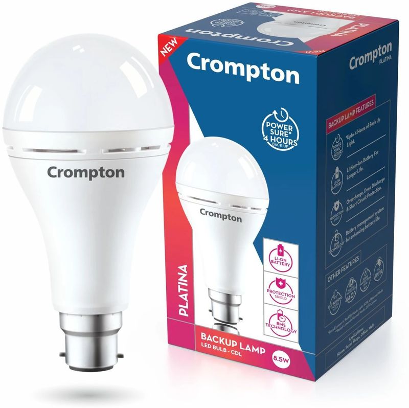 Crompton 8.5W Backup Lamp 4 hrs Bulb Emergency Light (CDL)