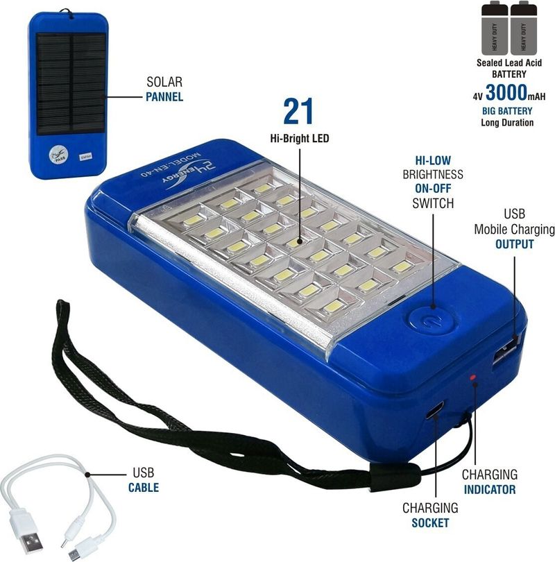 VR Bright Lite 21 LED USB Power Bank Lantern - Image 3