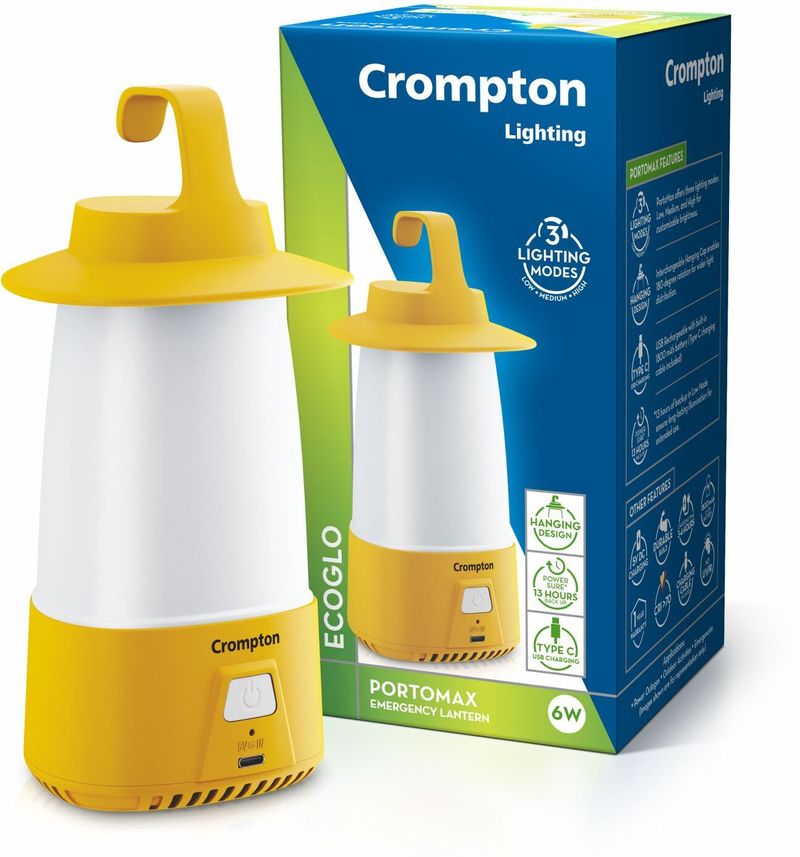 Crompton PORTOMAX EMGERGENCY LANTERN 6W RECHARGEABLE 13 hrs Lante...more