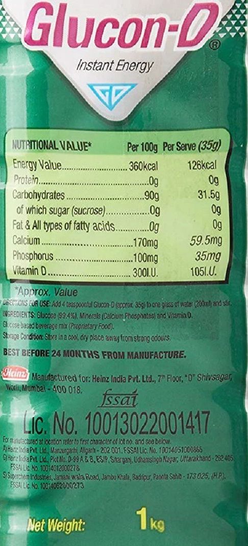 GLUCON-D Glucose Based Beverage Mix 1 kg Jar - Image 4