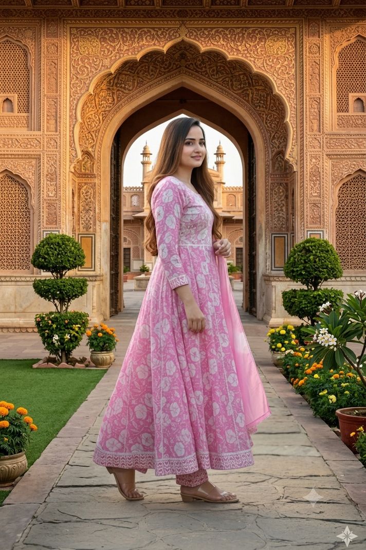 Divastri Women Cotton Blend Kurta Pant Dupatta Set - Image 5