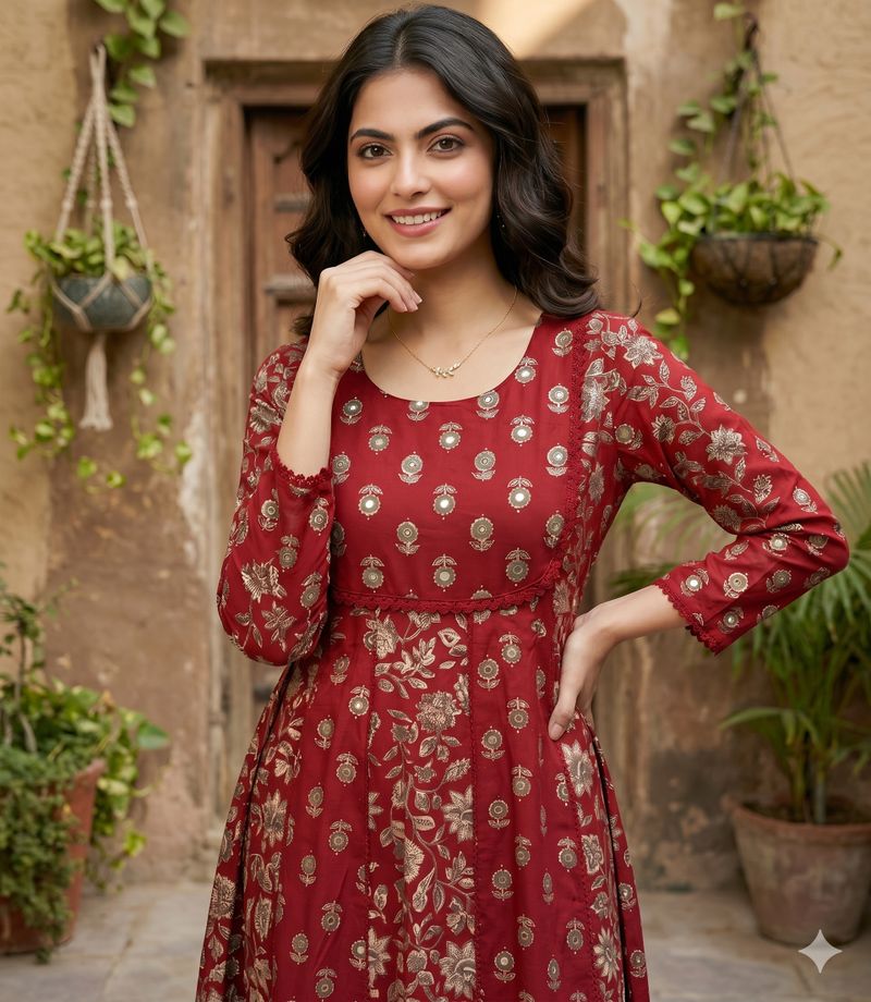 Pingaksh Women Pure Cotton Kurti Pant Dupatta Set - Image 5