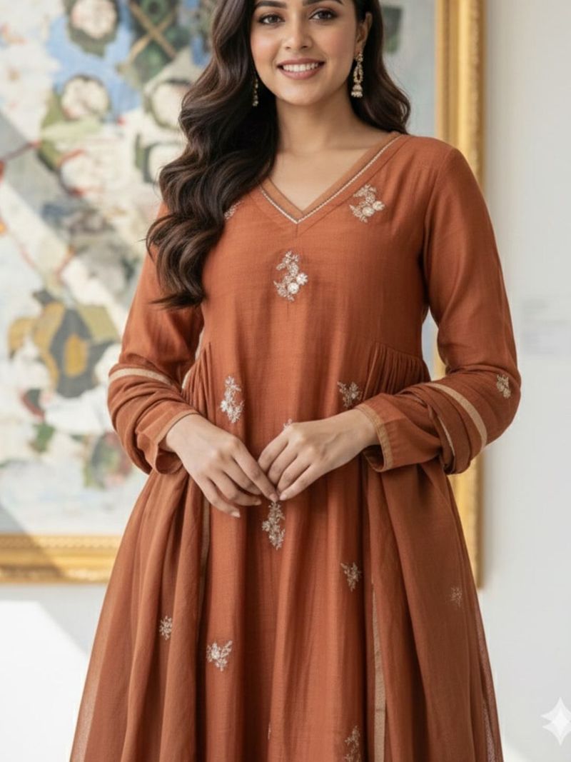 KALINI Women Viscose Rayon Kurta Pant Dupatta Set - Image 4