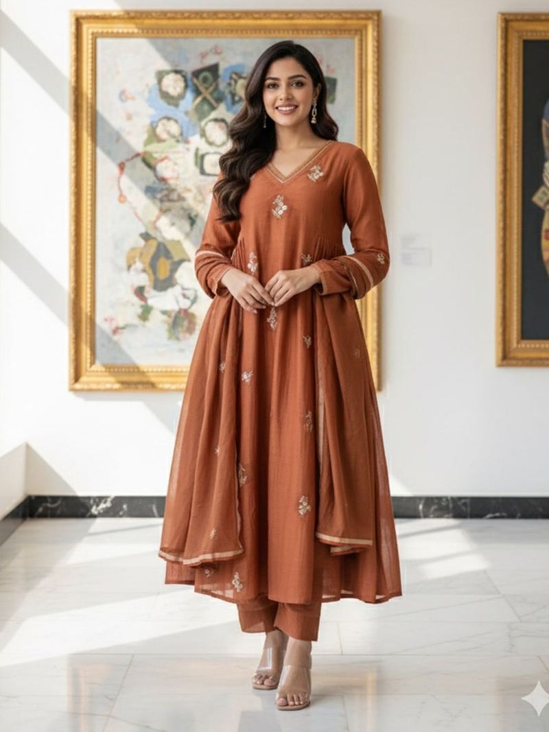 KALINI Women Viscose Rayon Kurta Pant Dupatta Set - Image 2