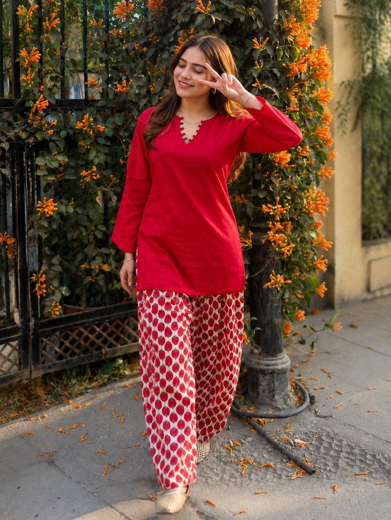 Vishishtah Women Viscose Rayon Kurta Salwar Set