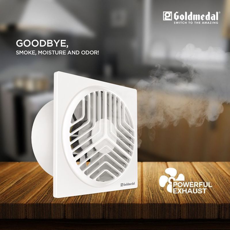 Goldmedal Trigo | High Speed | Silent Operation | Axial Flow | Dust Protection 150 mm Exhaust Fan (White) - Image 4