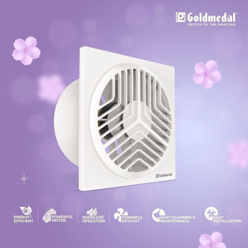 Goldmedal Trigo | High Speed | Silent Operation | Axial Flow | Dust Protection 150 mm Exhaust Fan (White) - Image 6