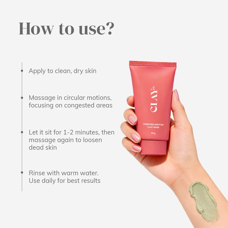 ClayCo. Purifying Matcha Clay Mask - Image 4
