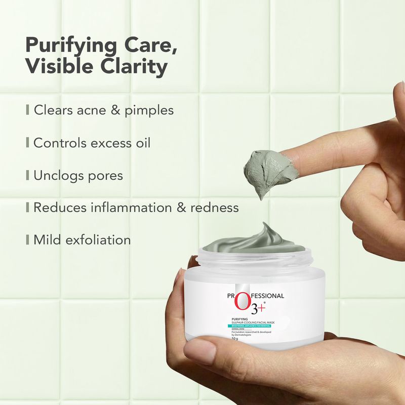 o3 plus Purifying Sulphur Cooling Facial Mask - Image 5