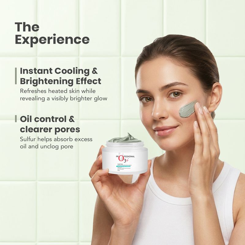 o3 plus Purifying Sulphur Cooling Facial Mask - Image 6
