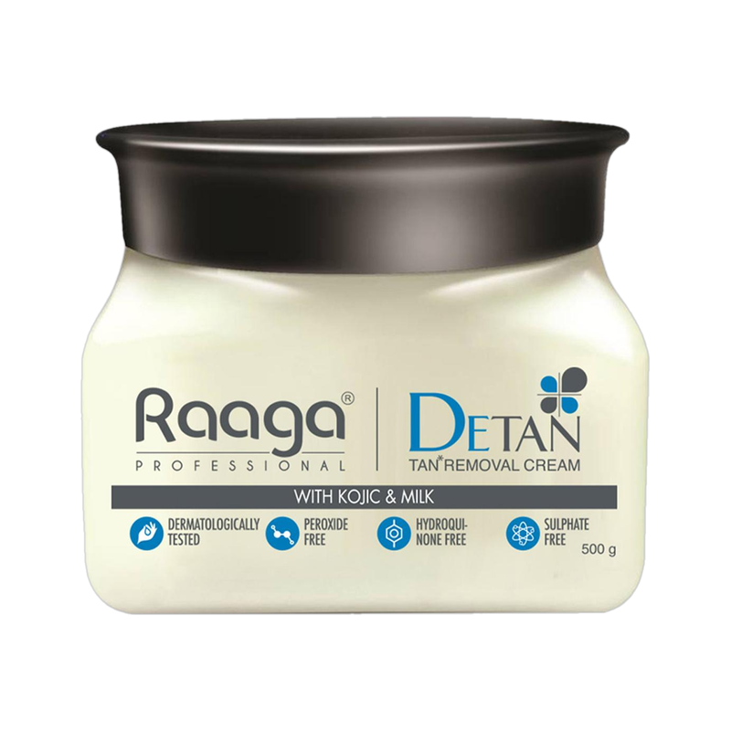 RAAGA PROFESSIONAL De-Tan Cream with Kojic and Milk for Radiant Skin 500 g