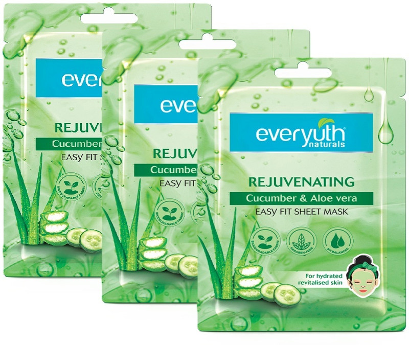 Everyuth Naturals Rejuvenating Cucumber and Aloe VeraSheet Mask. (75 ml)