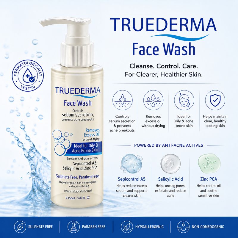 TRUEDERMA Face Wash Gel 150 ml - Image 4