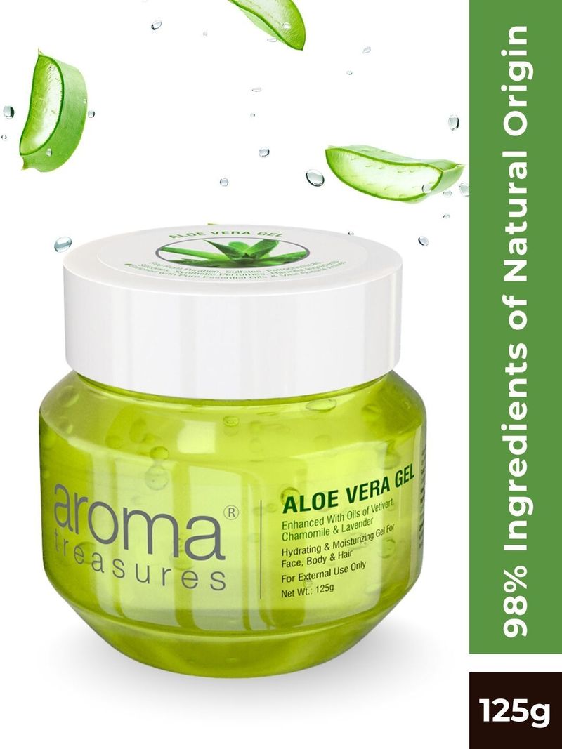 AROMA TREASURES Aloe Vera Gel for Face, Body & Hair, 98% Natural - Image 2