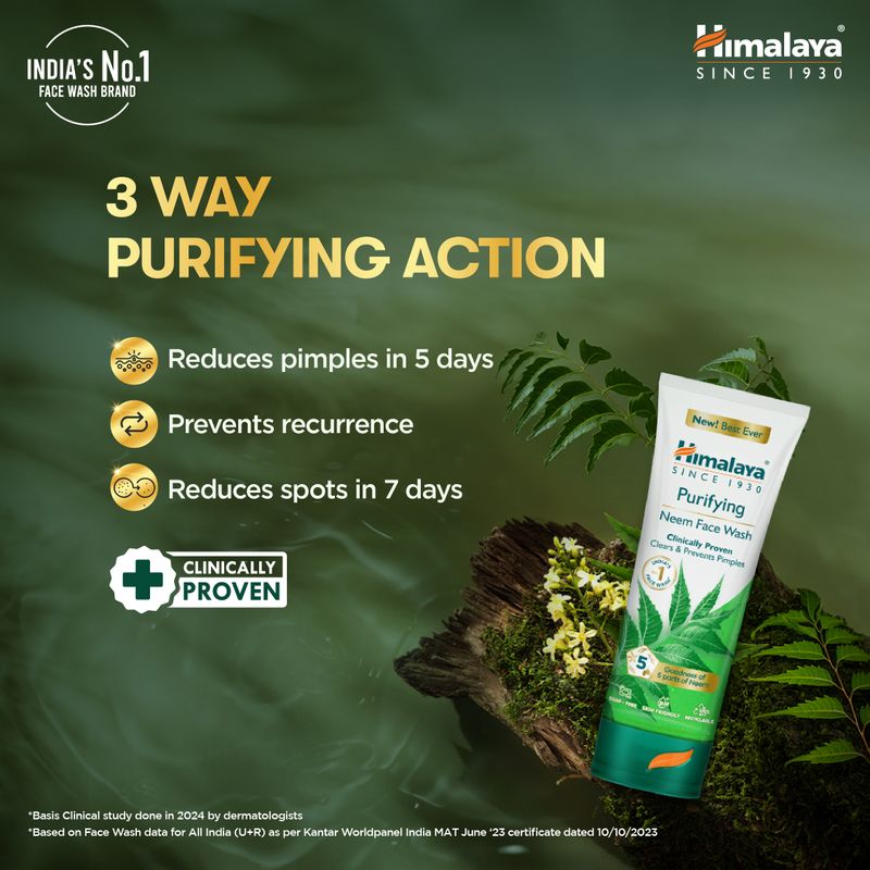 Himalaya Purifying Neem Face Wash 100ml - Image 6